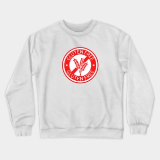 Red circle gluten free logo Crewneck Sweatshirt